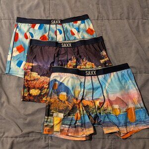 Lot of 3 Saxx Volt Men's Boxer Briefs with Ballpark Pouch